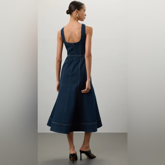 Jason Wu Collective X RTR Collab Denim Midi Dress Size 10 - Picture 2 of 10